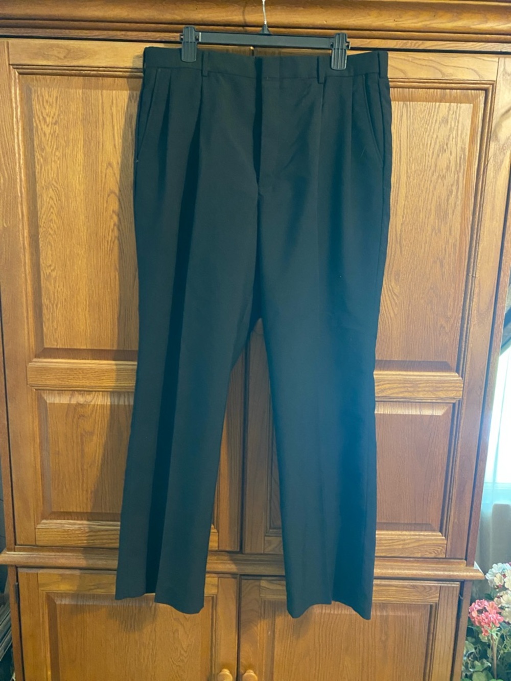 Men's Black Pleated Dress Pants - Tailored Formal Trousers